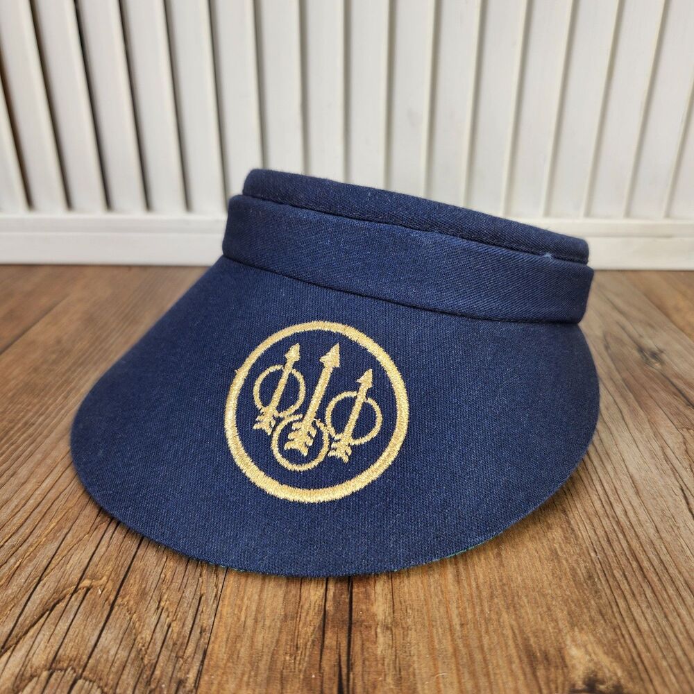 VTG Beretta Trident Logo Derby Cap Navy Blue Visor Louisville KY USA 90s Events